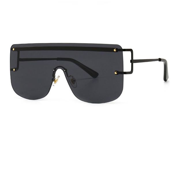 

sunglasses oversized pilot sun glasses for men 2021 vintage frameless female metal frame clear shades oculos feminino, White;black