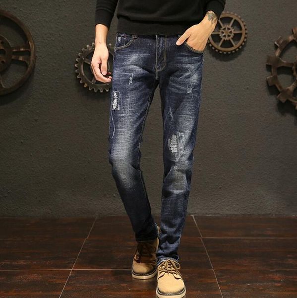 Heiße Verkäufe Lange Länge Stilvolle Jeans Für Männer Top Qualität Männliche Hosen Kostenloser Versand 201117