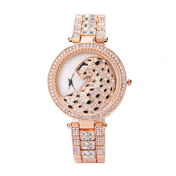 

diamond steel women's watch with inlaid belt j30i, Slivery;brown