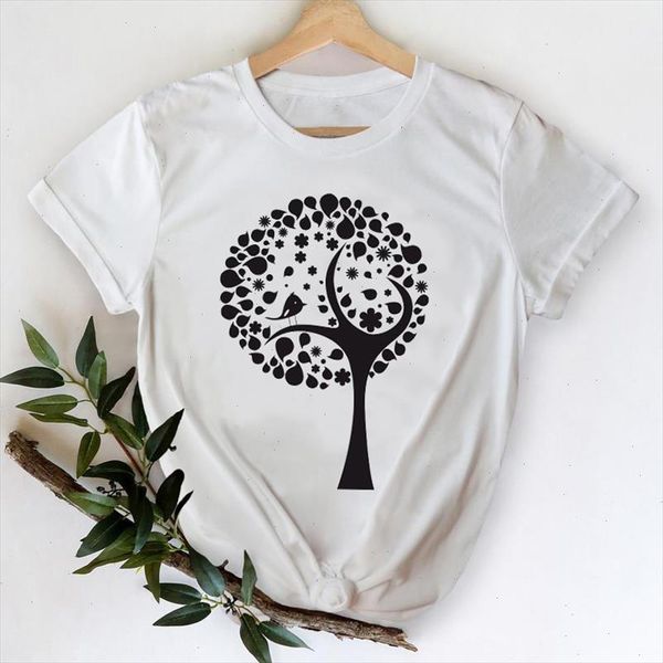 

t shirts women 2021 tree spring summer cute 90s fashion clothes printing graphic tshirt lady print female tee t shirt, White