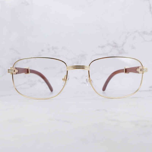

2022 factory wholesale clear eyeglasses frame fashion trending spectacles wood metal transparent frames vintagsun shades fill prescription n, White;black