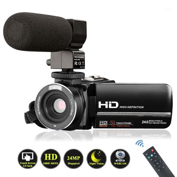 

camcorders video camera camcorder with microphone videosky fhd 1080p 15fps 24mp vlogging youtube cameras 16x digital zoom webcam1