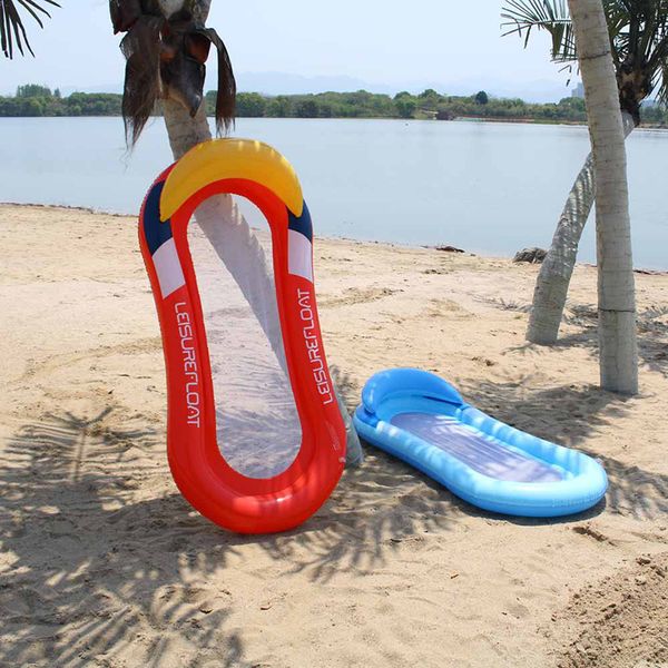 

2020 swimming water hammock bed inflatable pool float chair 160cmx80cm lounge chair float beach lounge bed kids adults relax