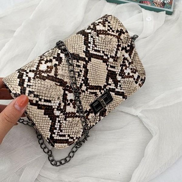 

adisputent women small square messenger bag pu leather shoulder bags snake print chain crossbody bag for women autumn 20201