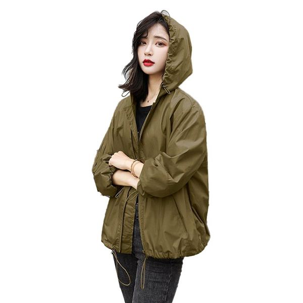 

2020 women new spring autumn selling trench coat women short section leisure time relaxed small height loose coat tide lx72, Black;brown