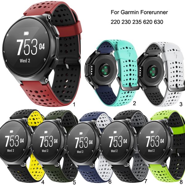 Para Garmin Forerunner220 230 235 620 630 Band Silicone Substitua o pulso inteligente do Garmin Forerunner 220 Watch Strap Wholesale