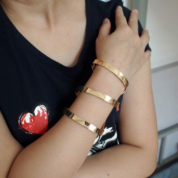 

uken unique design irregularity wave geometry shape fashion bangles bracelets for girl's ornament jewelry accessories ub228, Black