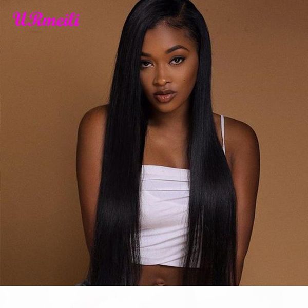 

360 full lace frontal wig pre plucked with baby hair malaysian virgin straight lace front human hair wigs for black women 150% density, Black;brown