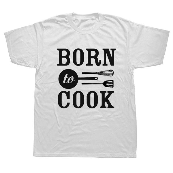 

спорт born to cook принуждают работать mens t-shirt tee рождество cooking chef еды смешная футболка