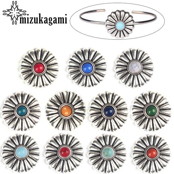 

20 мм 4шт много цинкового сплава металла concho небольшие ромашки цветы подвески для diy браслета серьги серьги ювелирных изделий выводы sqc, Black