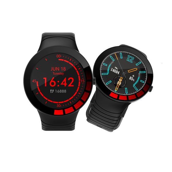 

full-touch e3 smart bracelet watch heart rate monitor blood waterproof fitness bluetooth wristband sport smart watch monitor pedometer, Slivery;brown