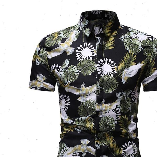 

summer short sleeve hawaiian shirt casual mens shirt camisa leisure printing shirt blouse streetwear camisa masculina, White;black