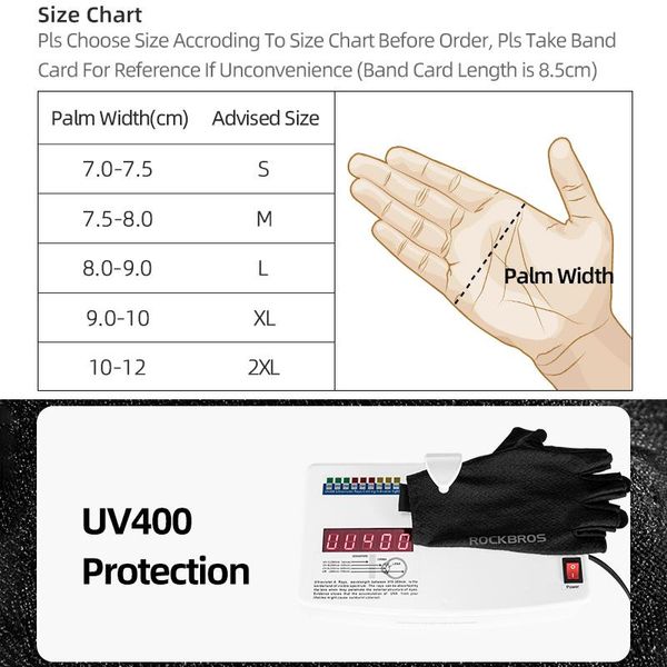 

rockbros cycling gloves autumn spring mtb bike gloves sbr pad half finger bicycle goves men women breathable shockproof gloves bbyimo, Black