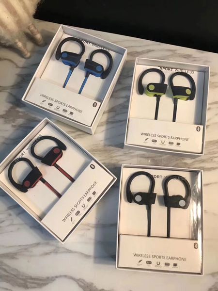 

wireless bluetooth sport earphonr with earhook new trend earphones designers sports style headset 4 color available