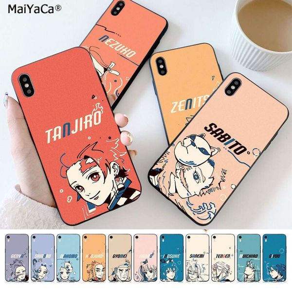 

maiyaca japane anime mobile phone case kimetsu no yaiba, vip 11 pro xs max 8 7 6 s plus x 5s se 2020 xr casevfe1