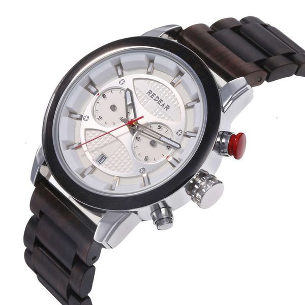 

watch room (new product) men's alloy wood material style wood watch8pl5, Slivery;brown