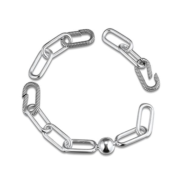 

signature me link bracelets 100% 925 sterling silver jewelry 1028, Black