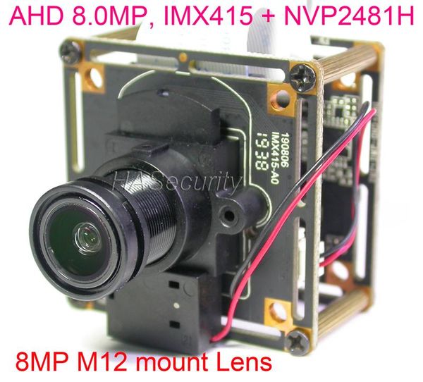 

8mp ahd-8.0mp @ 15fps , 1/2.8" sony imx415 cmos image sensor + nvp2481 cctv camera module pcb board +osd cable +m12 lens