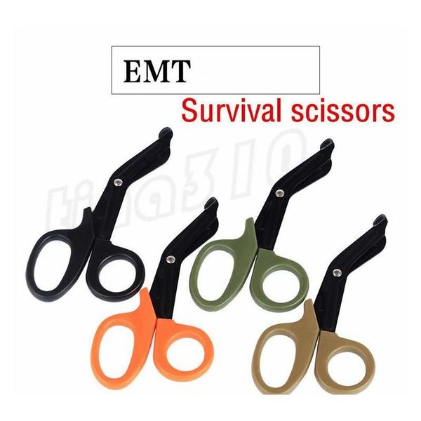 

18.3*9.2 cm gear tactical rescue scissor trauma gauze emergency first aid scissors outdoor paramed wmtpod fivegarden