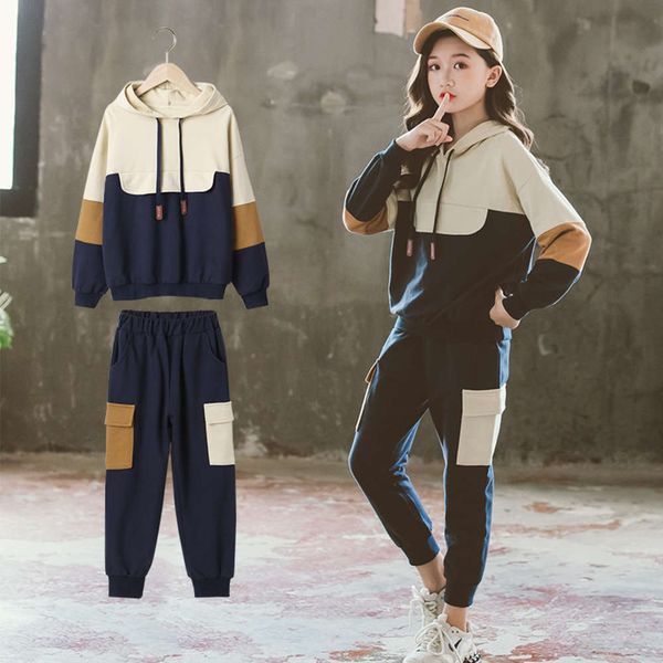 

children's sweater girl's sports suit, Gray