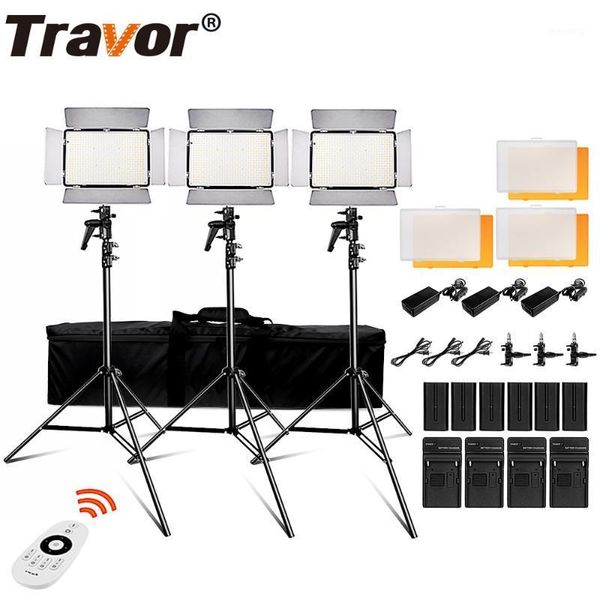 

travor 600pcs daylight led video light studio light 3200k 5500k 75w pgraphy lighting with 2.4g wireless remote and youtube1