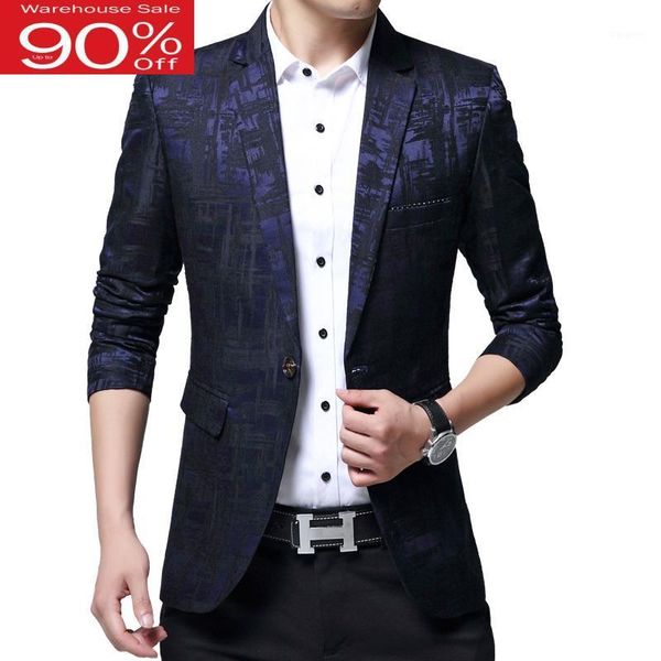 

men blazer 2020 new spring and autumn male leisure suit pattern pocket slim coat single button smart casual korean style x131, White;black