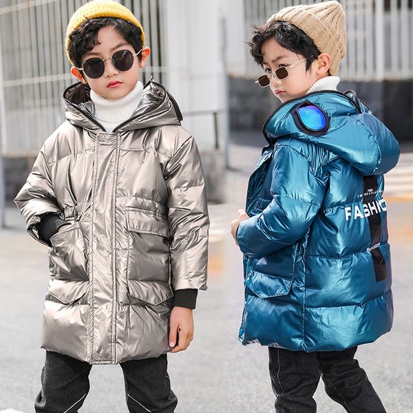 

8jacket off medium season children's length down baby boy's winter wear little girl's baby's coat man 9, Blue;gray