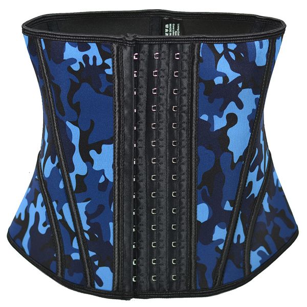 

28cm hip protection 11 steel bone neoprene diving material seal adjustment sports waist camouflage blue pink, Gray