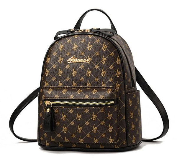 

fashion young women backpack pu leather retro female bag schoolbags girl travel books rucksack shoulder bags