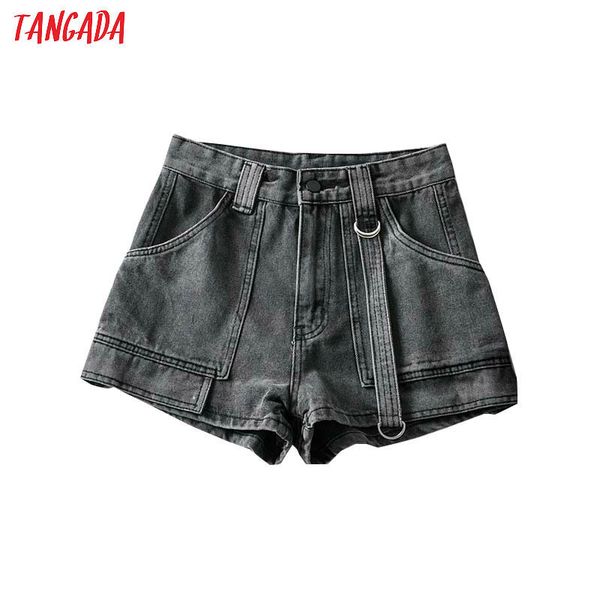 

tangada women stylish summer 2020 shorts jeans pockets female casual streetwear blue short jeans pantalone 2a03 y200822, White;black