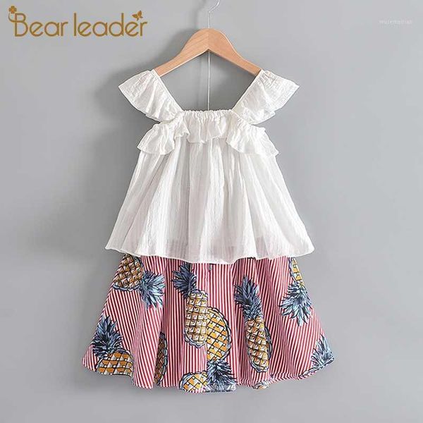 

clothing sets bear leader girls casual fashion kids summer pineapple print outfits children girl clothes cute suits 3 7y1, White