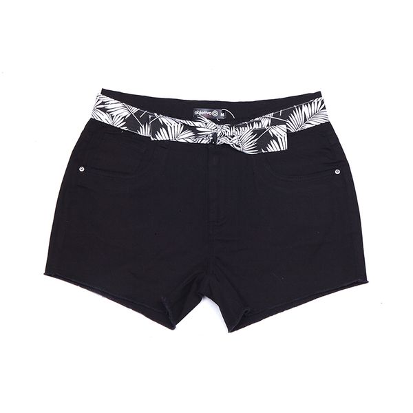 

women's twill shorts pants shorts girls, Black
