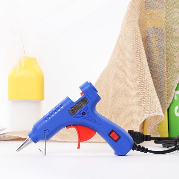

melt gluegun with glue stick 20w miniguns thermo electric heat temperature tool pistola de silicona calien eu/us plug