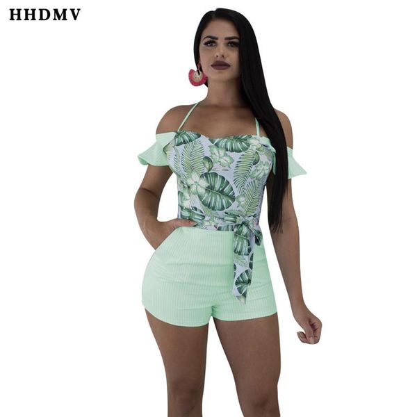 

hhdmv qm3617 fashion casual holiday girl style jumpsuits short sleeve printed sashes pockets decoration jumpsuits short pants, Black;white