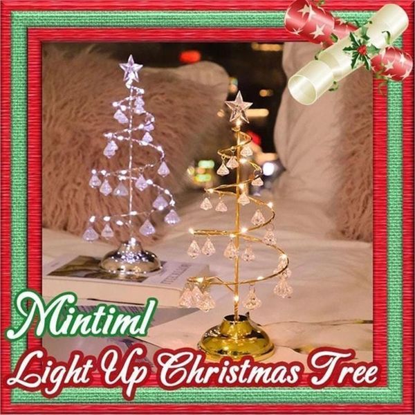 

christmas lights crystal christmas tree lights wire night table lamp holiday lighting decoration1