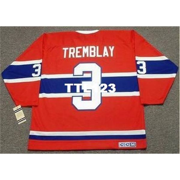 

mens #3 j.c. tremblay montreal canadiens 1968 ccm vintage ck home hockey jersey or custom any name or number retro jersey, Black