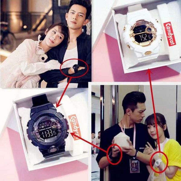 

girl waterproof student children electronic watch luminous alarm clock men's multifunctional sports fashion leisure, Slivery;brown