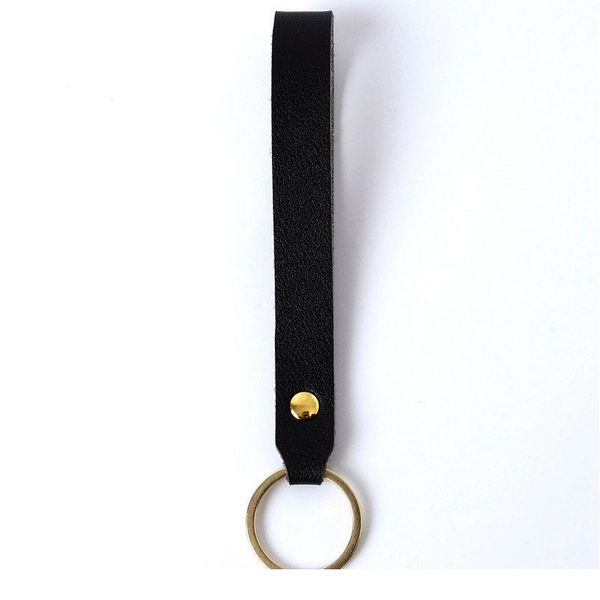 

fashion simple circle pu keychain bright pu leather wallet key chain waist car leather keychains trinket keyrings k jllynx