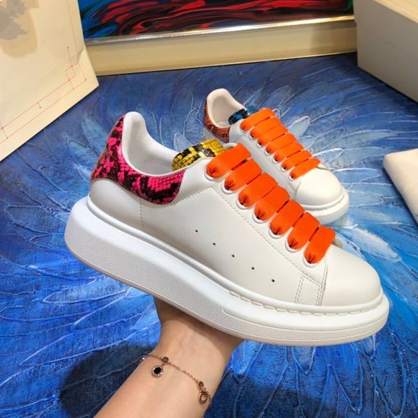 

fashion comfortable glitter sequined calf leather lace up platform casual shoes men luxury women designer shoes, Black