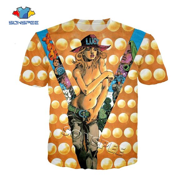 

jojo's bizarre adventure 3d anime printing summer men 3d print shirts anime graphic humor men clothing