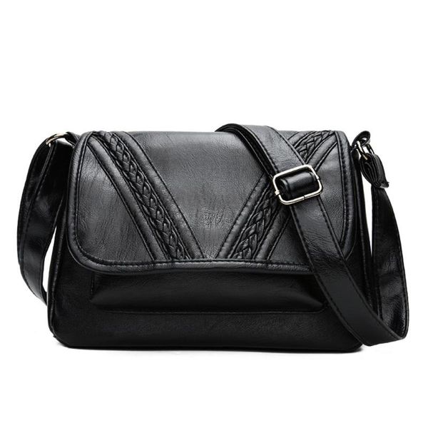 

2020 new arrival messenger bags slanted washed leather single shoulder bag fashionable slanting women's bag bolsosc