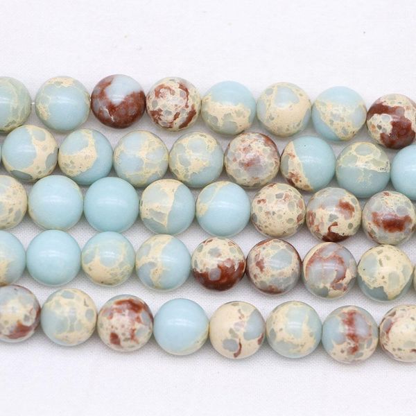 

4 6 8 10 12 mm natural shoushan stone blue sea sent jaspers bead loose spacer beads for jewelry making findings diy bracelet h bbyfbp