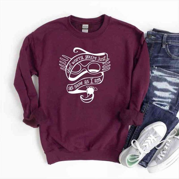 

luna lovegood sweatshirt magic movie hp inspired crewneck sweatshirts spectra specs quote wizard world hogwart hoodies, Black