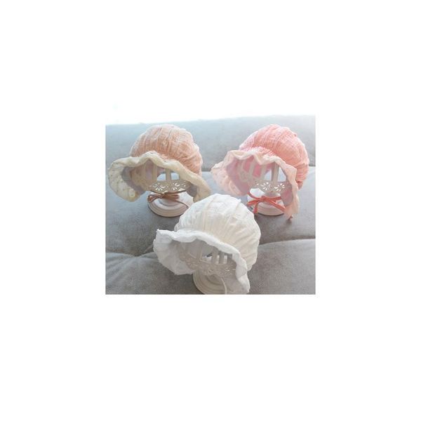 

korea's new baby hat spring and summer baby cotton princess hat baby boys girls hundred days fetal caps court qylpvp, Yellow