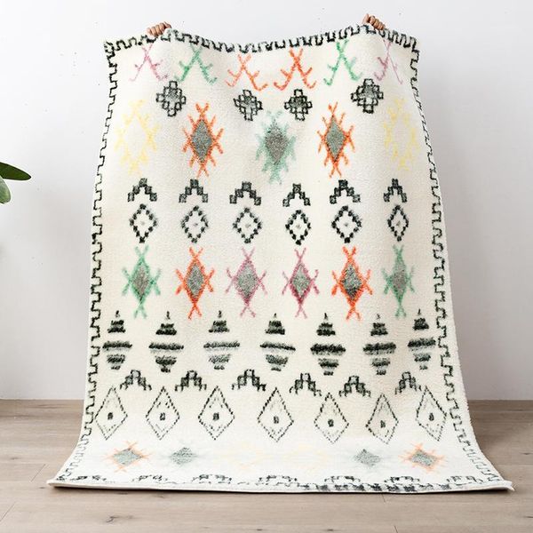 

carpets moroccan style area rugs for living room table nordic simple carpet creative bedroom polyester bedside mat tapis1