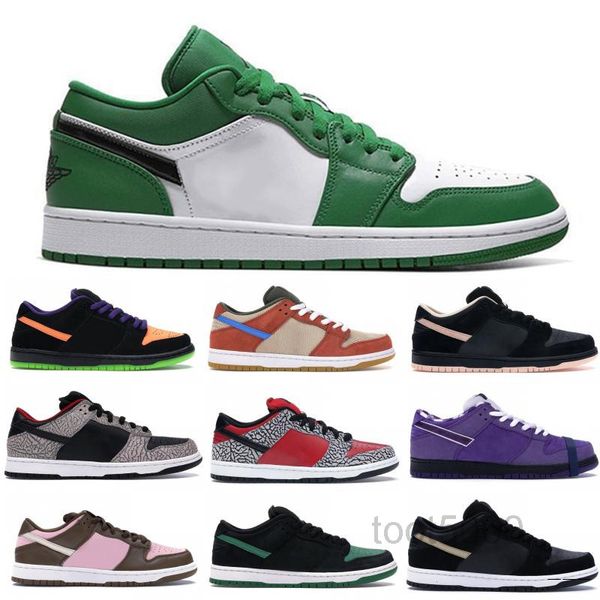 

new low 1 1s jumpman basketballs shoes og sp travis scotts unc emerald toe hyper royal court purple paris men women sport sneakers kmb8