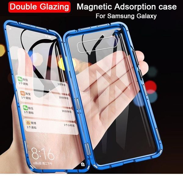 

magnetic metal case for samsung galaxy note 10 pro 8 9 s10 s9 s8 plus a7 a8 a9 2018 a10 qylkpc