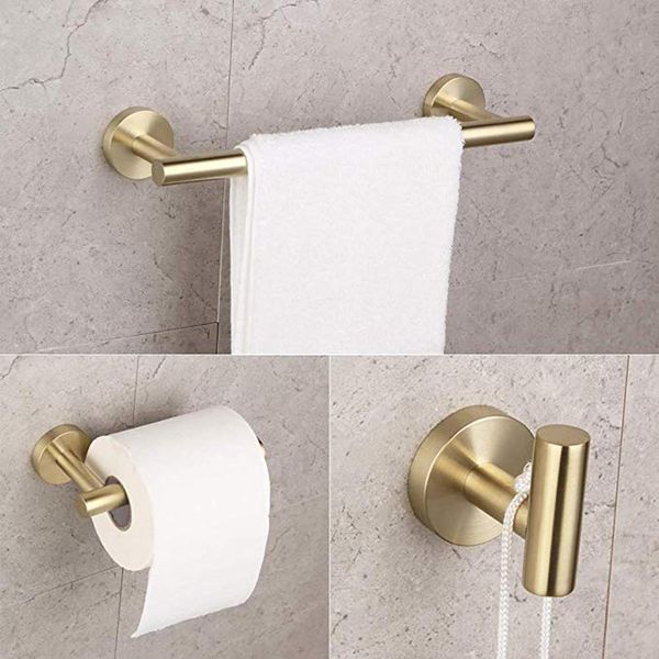 

bathroom brushed pvd zirconium gold 18 towel bar sus304 stainless steel lavatory towel rack l style towel shelf wall mount bbyhea