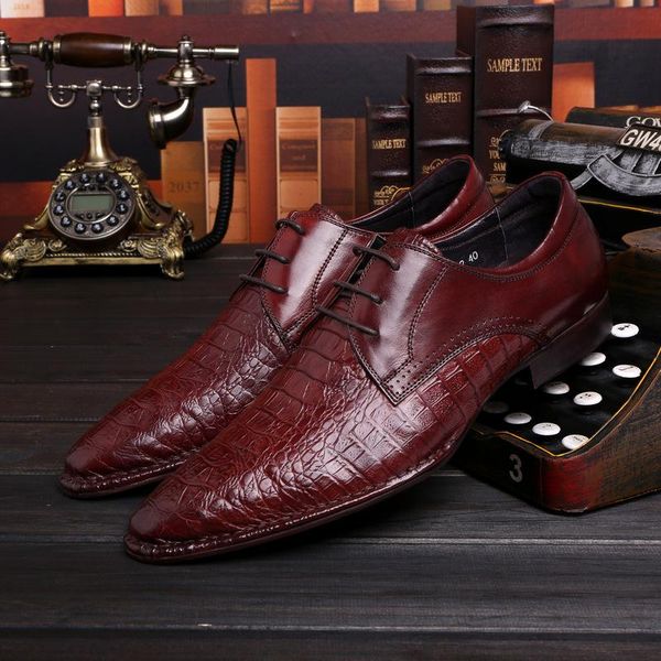 

men's shoes business formal wear leather shoes men's large size cowhide single leather wedding men cow, Black