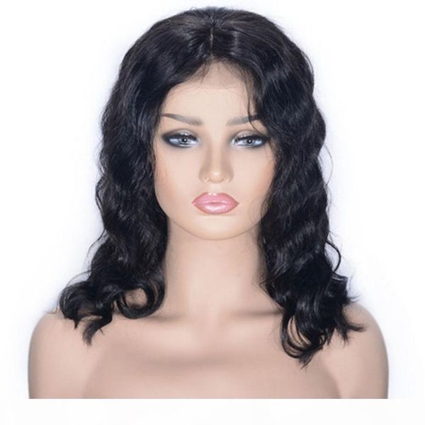 

peruvian curly hair wigs machine made wigs pre plucked natural hairline short virgin human hair glueeless wig, Black;brown